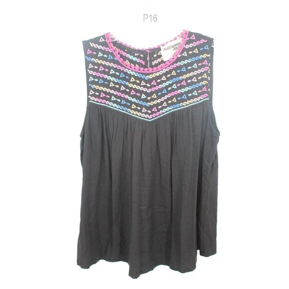Savanna Jane Embroidered Tank Blouse Size Small NWOT - Picture 1 of 7
